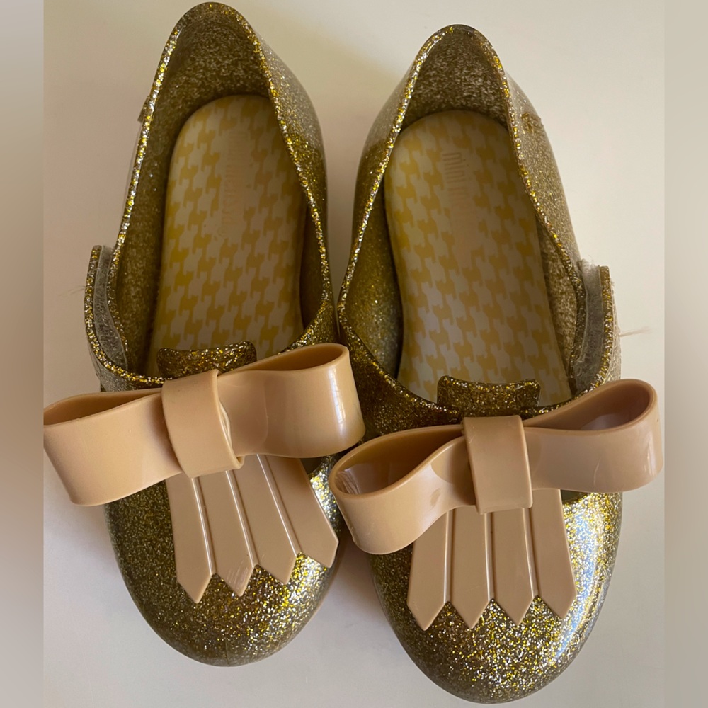 Mini Melissa Gold Dress Shoes